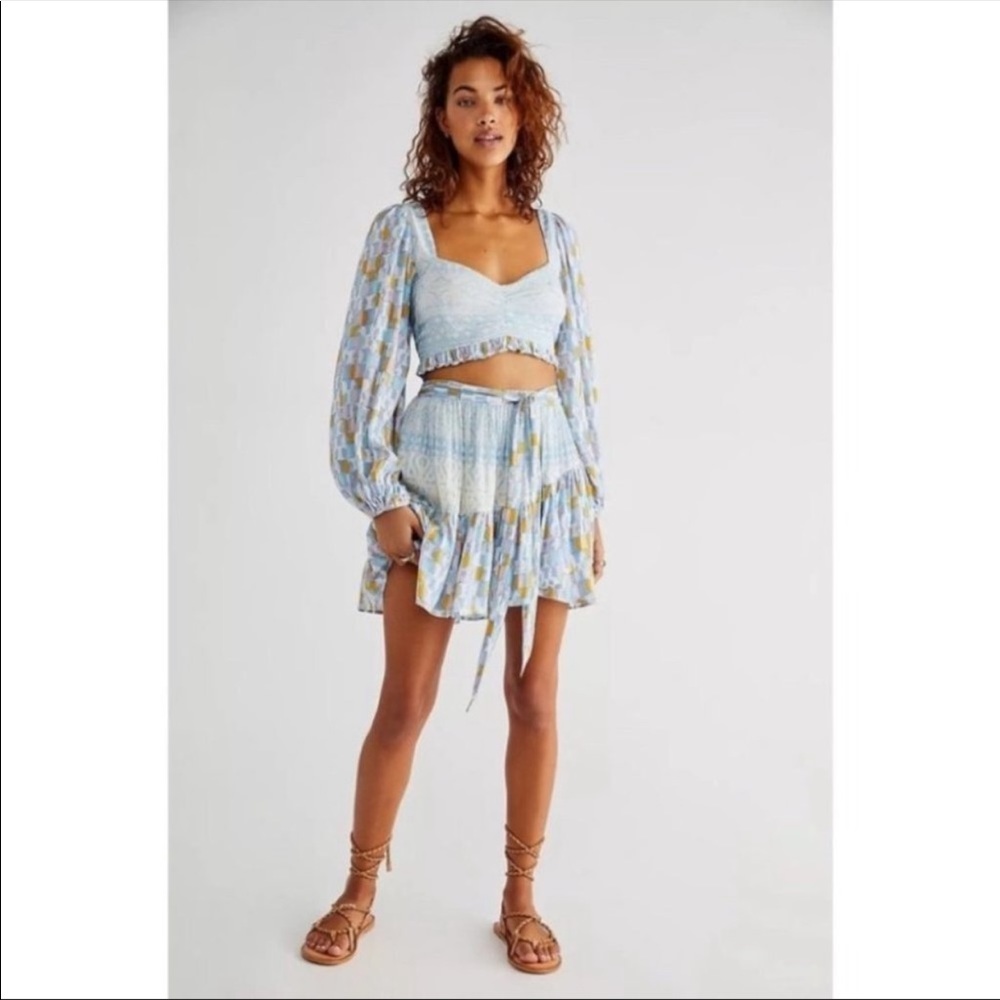 NWOT Free People Naomi skirt set. Size small
